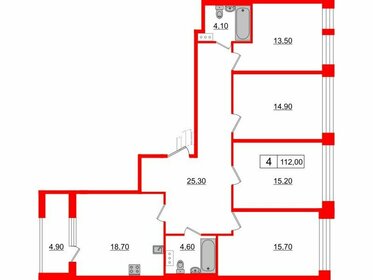 Квартира 112 м², 4-комнатная - изображение 1