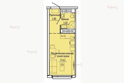 Квартира 22,2 м², студия - изображение 1