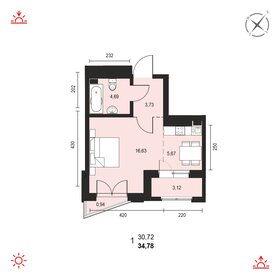 37,8 м², 1-комнатная квартира 5 900 000 ₽ - изображение 24