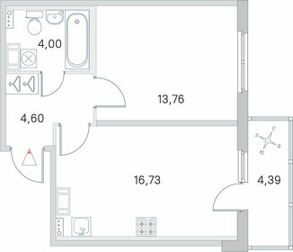 Квартира 40,4 м², 1-комнатная - изображение 1