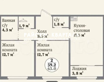 81,4 м², 3-комнатная квартира 14 650 000 ₽ - изображение 101