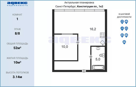 38,4 м², 1-комнатная квартира 12 324 211 ₽ - изображение 52