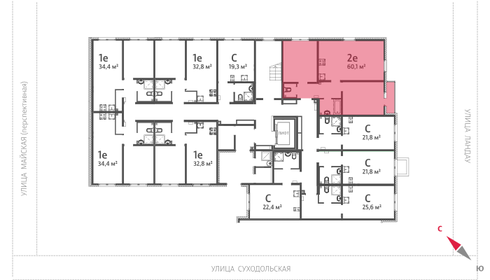 61,3 м², 2-комнатная квартира 5 268 360 ₽ - изображение 20