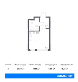 21,8 м², квартира-студия 3 586 938 ₽ - изображение 71