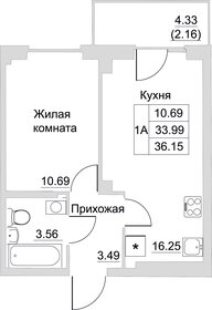 36,9 м², 1-комнатная квартира 2 692 240 ₽ - изображение 11