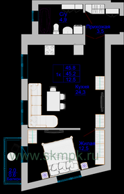 33,5 м², 1-комнатная квартира 3 200 000 ₽ - изображение 105