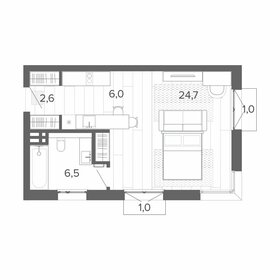 Квартира 40,4 м², студия - изображение 1