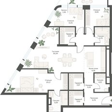 Квартира 121,1 м², 3-комнатная - изображение 2