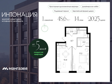 48,1 м², 1-комнатная квартира 27 224 600 ₽ - изображение 21