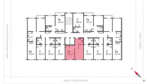 32,5 м², 1-комнатная квартира 4 193 280 ₽ - изображение 15