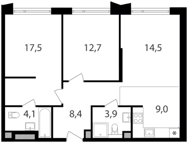 78 м², 3-комнатная квартира 20 000 000 ₽ - изображение 81
