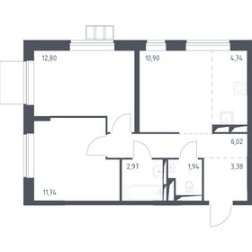 Квартира 54,5 м², 2-комнатная - изображение 1