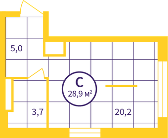 26,4 м², квартира-студия 4 463 480 ₽ - изображение 13