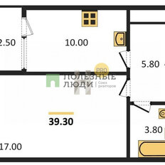 Квартира 39,3 м², 1-комнатная - изображение 3