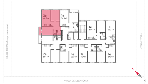 51,4 м², 2-комнатная квартира 5 140 000 ₽ - изображение 35
