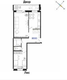 Квартира 63,4 м², 2-комнатная - изображение 1