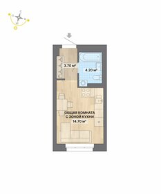 Квартира 22,6 м², студия - изображение 1