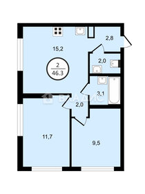 Квартира 46,3 м², 2-комнатная - изображение 1