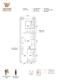 31,9 м², 1-комнатная квартира 2 900 000 ₽ - изображение 96