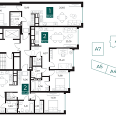 Квартира 55,4 м², 1-комнатная - изображение 2