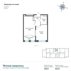 Квартира 42,5 м², 1-комнатная - изображение 2