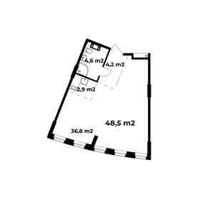 Квартира 48,5 м², 1-комнатные - изображение 1