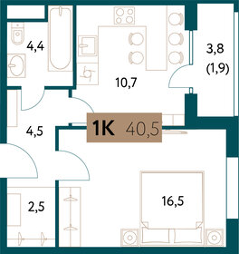 38,6 м², 1-комнатная квартира 18 300 000 ₽ - изображение 72