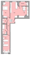 Квартира 91,4 м², 3-комнатная - изображение 1