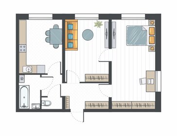 Квартира 59,7 м², 2-комнатная - изображение 1