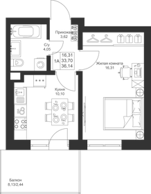 27 м², 1-комнатная квартира 2 750 000 ₽ - изображение 10
