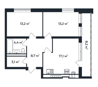 63,9 м², 2-комнатная квартира 8 793 764 ₽ - изображение 71
