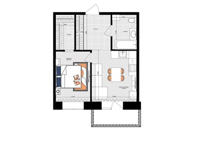 43,5 м², 1-комнатная квартира 9 318 600 ₽ - изображение 40