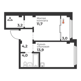 36 м², 2-комнатная квартира 3 700 000 ₽ - изображение 76