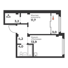 Квартира 37 м², 1-комнатная - изображение 3