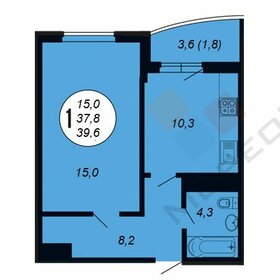 41,7 м², 1-комнатная квартира 3 800 000 ₽ - изображение 23