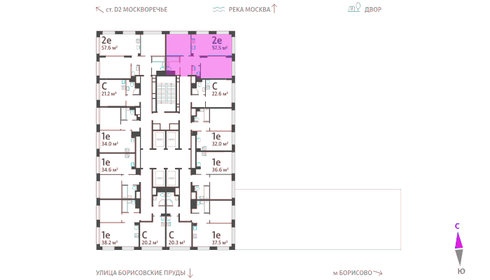 57,6 м², 2-комнатная квартира 20 569 132 ₽ - изображение 43