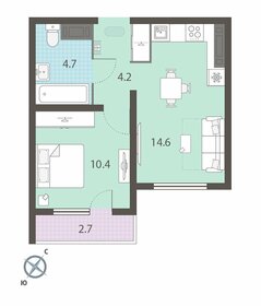 37,8 м², 1-комнатная квартира 5 562 950 ₽ - изображение 16