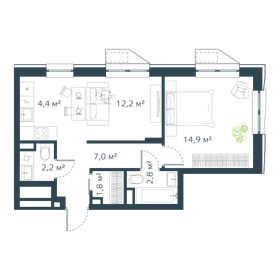 47 м², 2-комнатная квартира 8 150 000 ₽ - изображение 65