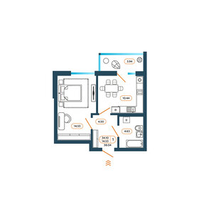 37,5 м², 1-комнатная квартира 3 967 950 ₽ - изображение 19