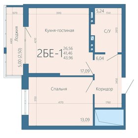 Квартира 43,7 м², 2-комнатная - изображение 1