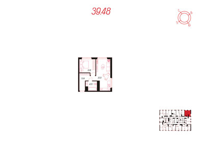 44,3 м², 1-комнатная квартира 4 800 000 ₽ - изображение 61