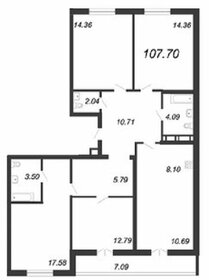 Квартира 107,9 м², 4-комнатная - изображение 1