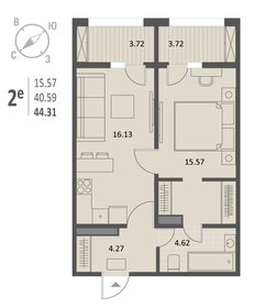 44,8 м², 1-комнатная квартира 6 041 250 ₽ - изображение 23