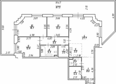 Квартира 124,8 м², 3-комнатная - изображение 1