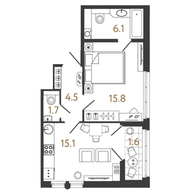 40,2 м², 1-комнатная квартира 21 042 672 ₽ - изображение 56