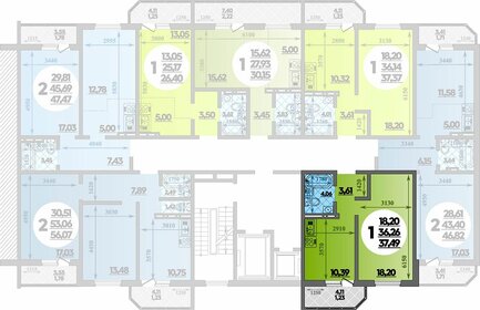 38 м², 1-комнатная квартира 3 500 000 ₽ - изображение 120