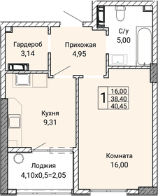 40 м², 2-комнатная квартира 4 250 000 ₽ - изображение 77