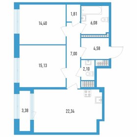 Квартира 75,1 м², 2-комнатная - изображение 1