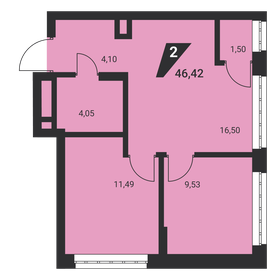 Квартира 46,4 м², 2-комнатная - изображение 2