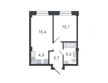 Квартира 43,3 м², 2-комнатная - изображение 1